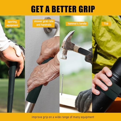 Rubber Grip Tape, 4 In x 10 Ft, Non-Abrasive Strong Adhesive Waterproof