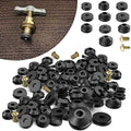 58-Pack Faucet Washer Assortment Kit Rubber Faucet Washers Flat and Beveled Faucet Washers Repair Kit with Brass Bibb Screws for Repairing Faucet Leak