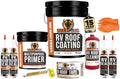 BEEST RV Roof Repair Kit Includes: Roof Coating 5G, EPDM Primer 1G, RV Cleaner 32 Oz, Non-Sag Lap sealant, Self-Leveling Lap Sealant, Seam Roller, Seam Tape & Gloves| Repair & Maintenance Bundle