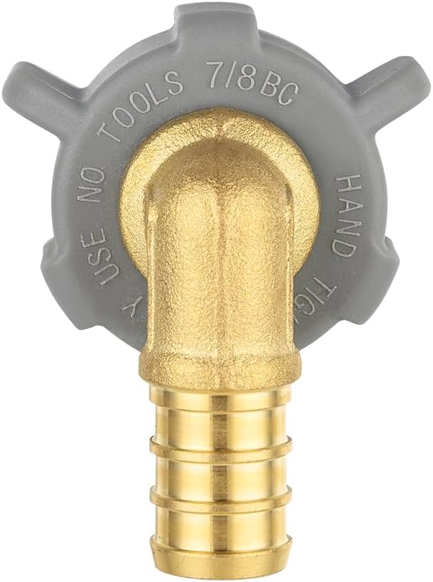 (Pack of 10) EFIELD 1/2 Inch Pex X 7/8 Inch Toilet Ballcock Swivel Elbow Adapter, Brass Plumbing Fittings,(PEX1807311-10PCS)