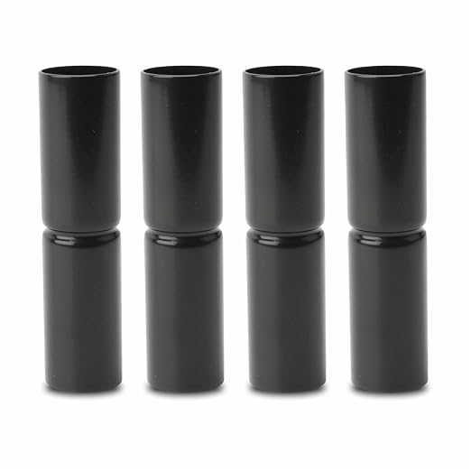 Top Rail Sleeve 1-5/8 inch,for 1-5/8 OD Pipe, Black Coated, Chain Link Fence, 4 Pieces (Black, 1-5/8"x6)