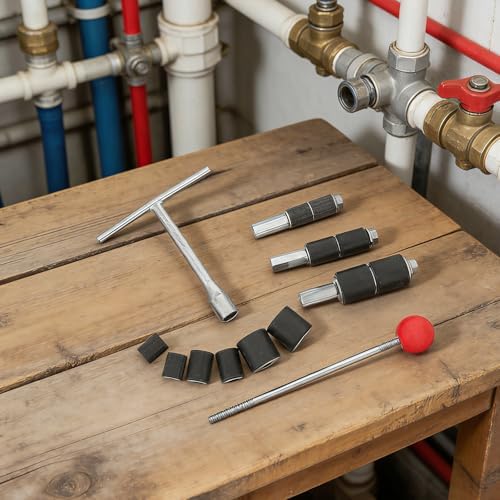 Reusable Stainless Steel Pipe Water Stopper Tool Kit for Plumbing Emergency Repair with Multiple Pin Sizes, Copper and Rubber Components, for Water Lines in Walls and Corners