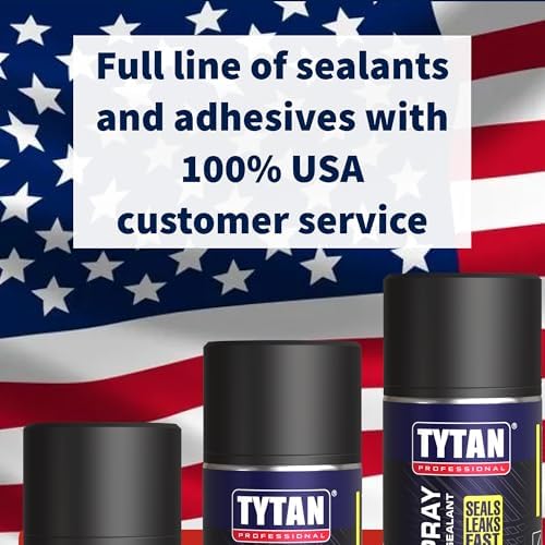 TYTAN Professional Flex Spray 11.3 oz Waterproof Rubberized Sealant Coating, Black – Flexible Leak Repair Spray for Roofs, Gutters, RVs, Pipes, Foundations & Cracks (6 Pack)