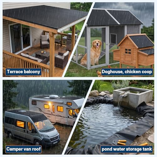 45mil EPDM Rubber Roofing Materials 6.6ft X 16.4ft RV Rubber Roof
