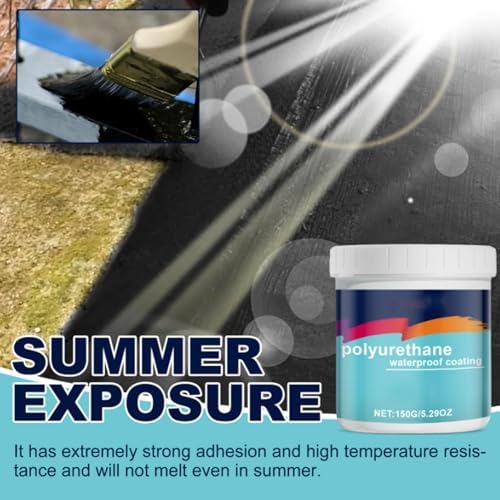2025 New Polyurethane Waterproof Coating, 150g Polyurethane Waterproof Coating, Invisible Waterproof Anti-Leakage Agent, Super Strong Waterproof Leak Repair Coating (Gray, 3)