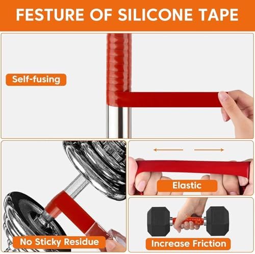 5 Rolls Self-Fusing Silicone Rescue Tape, 15FT Waterproof Rubber Repair Tape for Pipe Leak Seal, Plumbing Hose Fix, Cable Insulation & Emergency Wrap(0.5mmx50mm)