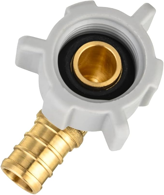 (Pack of 12) EFIELD 1/2" Pex x 1/2" Female NPT Swivel Elbow | Brass Barb Crimp Fittings,ASTM F1807-PEX1807299(12)