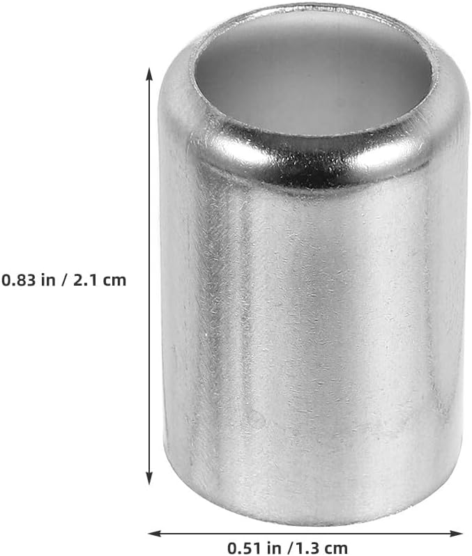 Mobestech 100Pcs Hydraulic Hose Fitting Ferrules Stainless Steel High Pressure Hose Sleeve Crimp Sleeves Pipe Couplings for Industrial and Household Repair