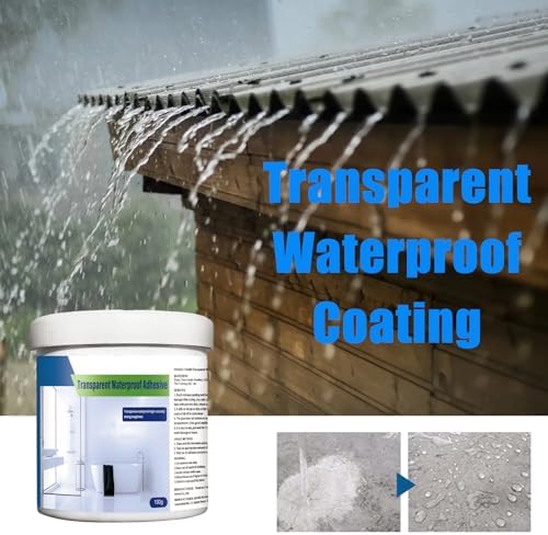 XIRUJNFD Transparent Waterproof Coating, Super Strong Invisible Waterproof Anti-Leakage Agent, Transparent Waterproof Glue, Strong Adhesion Repairs Last Long Time (2Pcs/200g)