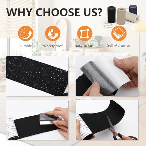 Canvas Repair Patch, 4x79 Inches Self-Adhesive Fabric Tape for Couch
