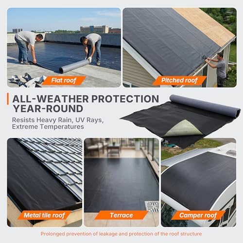 50 Mil EPDM Rubber Roofing Materials Roll 39 in x 9.8 ft