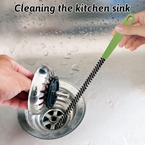 Sewer Drain Brush, Drain Clog Remover, 19.8inch Flexible Long Pipe Snake Hair Clogs Catcher Cleaner Tool for Toilet, Kitchen Sink, Sewer Drain, Bathroom Tub