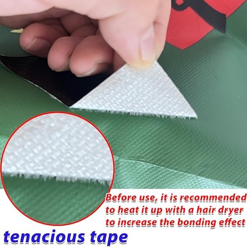 WaterproofRepair Tape for Fabric, 3.1IN x24.6FT Outdoor Repair-Black | For RV Roof, Tarp, Tent, Sail and Boat Cover Outdoor Repair Patch, Multipurpose Awning Repair Tape