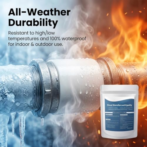 RAINPOT Steel Reinforced Epoxy Putty | 100g/3.52oz High Strength Repair Clay for Metal, Wood, Pipes, Tile, Drywall, Waterproof & Heat Resistant, Easy Mix, Durable Hardening, Home & Auto Fix (3Pcs)