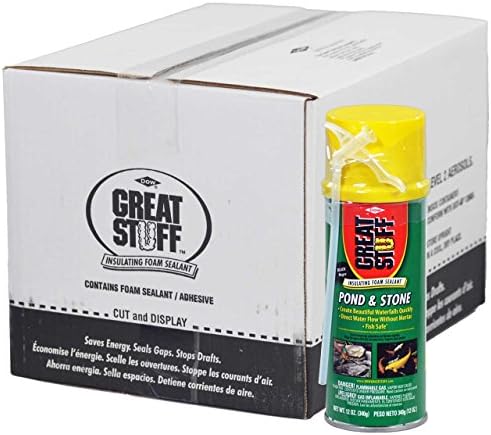 Great Stuff Pond & Stone Gap Filler | Insulating Foam Sealant, 12 oz. – Black (12 Pack)