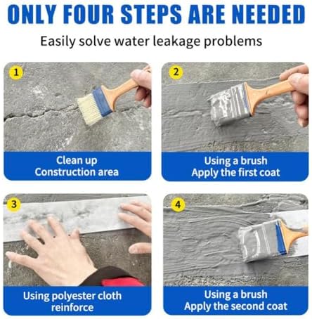 Polyurethane Waterproof Coating, 1000g Waterproof Coating for Wood sealant/Concrete sealant, Super Strong Bonding Waterproof Anti-Leakage Agent, Sealant for Concrete,Wood Wall, Skylight, Rv (White1)