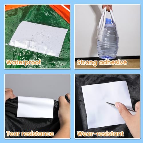 Waterproof Repair Tape for Vinyl, RV Awning, Plastic, Boat Cover, Tarp,Tent | Waterproof, Thick and Wide Outdoor Repair Patch Tape for Sail, Tarp, Cover, Camper, Multipurpose