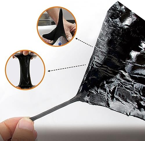 Aluminum Flashing Roll with Self-Adhesive Backing - Waterproof Roofing Tape, Sealing Aluminum Foil Butyl Tape Peel & Stick Bitumen Membrane for Roof Cladding Repair(1x13.1ft)