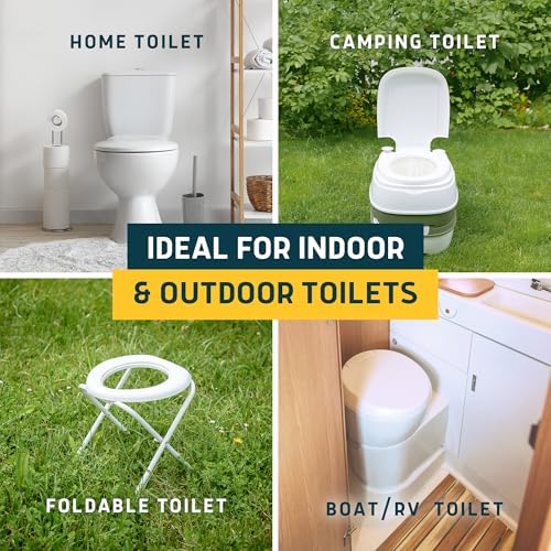 Lunderg Toilet Liners with Lemon Absorbent Pads - 50 Disposable Toilet Bags