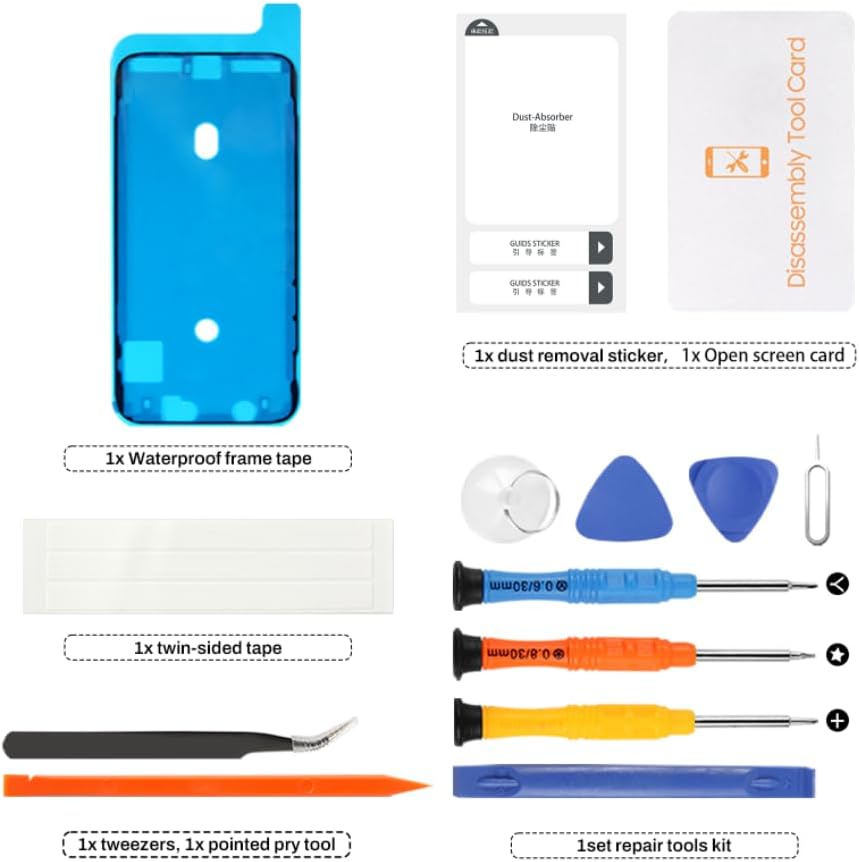 for iPhone 15 Pro Lightning Charging Port Replacement USB Dock Connector Flex Cable Assembly with Waterproof Tape Tool Kit for A2848 A3101 A3102 A3104(Natural Titanium)