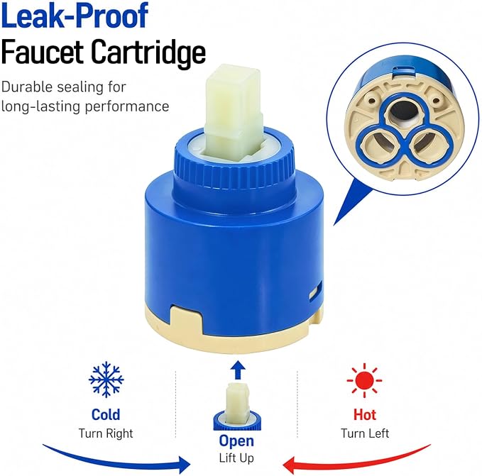 N35DW 35mm Ceramic Faucet Cartridge,For Kraus Faucet Replacement Parts