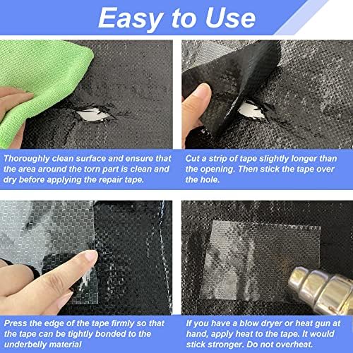 PlusRoc RV Underbelly Material Flex Belly Tape Tear Repair Patch(4'' x 33') | Waterproof Permanent Sealing Adhesive for Mobile Home, Camper Travel Trailer