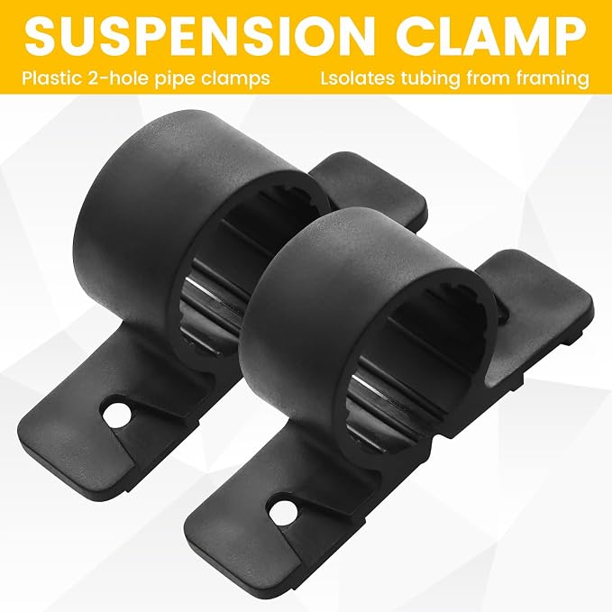 100 Pack Heavy-Duty Plastic Pipe Clamps 1/2 Inch Pipe Supports Suspension Clamp Pex Clamps for Pex, Copper, CPVC