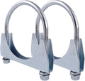 3"Heavy Duty Exhaust U Clamps Saddle Style Muffler U-Bolt Clamp, Stainless Steel, Pack of 2 (76MM-Fit 3"OD Pipe)