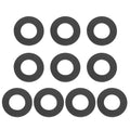 PATIKIL M16 Silicone Flat Washer, 10 Pcs 16mm ID 30mm OD Plain Washer Grommets O-Ring Sealing Gasket Spacer for Faucet Pipe Water Hose Shower Door Handles, Black