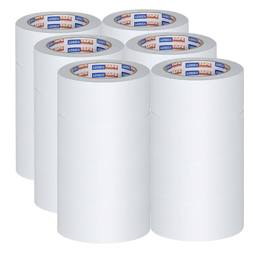 ADHES Corrosion Protection Pipe Tape | PVC Weatherproof Pipe Wrap Tape for Drain Pipe, Metal & Electrical Piping, Underground Pipe, 2 Inch X 36 Yds, 24 Rolls, White