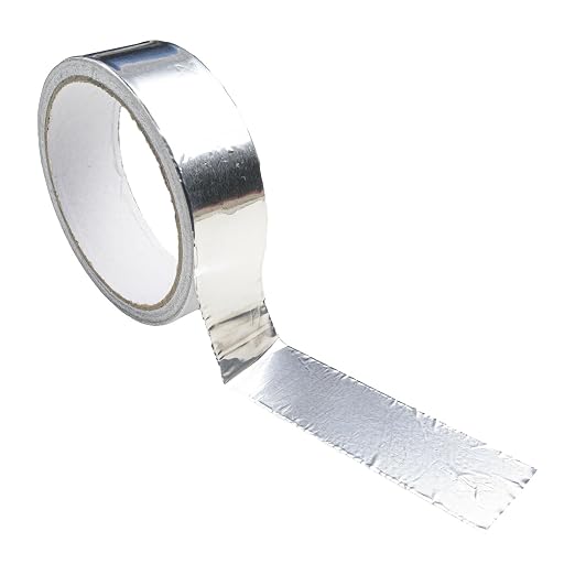 1 Roll Aluminum Foil Tape 1.2in x 32ft (30mm x 10m), 3.9mil for HVAC Repair | Flexible aluminum foil adhesive tape for HVAC ducts, dryer vents, pipe wrapping, insulation and general sealing repairs.