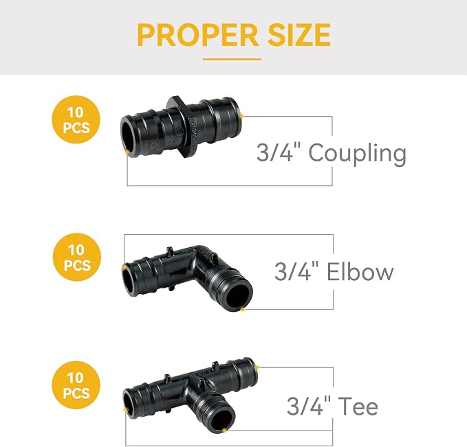 30Set GUOFIS 3/4"PEX-A Expansion Poly PPSU Fitting