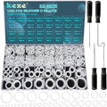 KEZE 1228 Pcs 32 Size Clear Food Grade Silicone O Rings Assortment Kit with Pick and Hook,White Heat Resistance VMQ Seal O Ring Set Metric OD:4-32mm