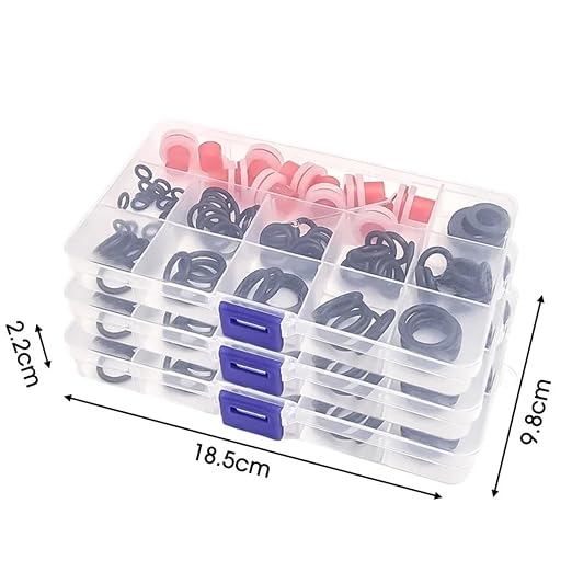 Faucet Leak-Proof Sealing Gasket Rubber Faucets Gaskets O-Ring Kit Hose Seal Ring Washer Silicone Plug Repair Assortment Set for Faucet Leak-Proof Sealing＆Replacing Gasket(4 Box (400pcs))
