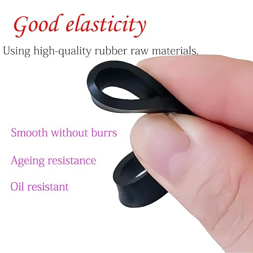 Qrity 6 PCS Rubber Washer, Flat Washer Gasket, Rubber O-Ring, Sealing Gasket Washers, OD 55mm, ID 41mm, for Sealing Joints and Pipes