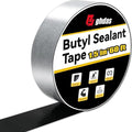 Bghdas - 1 Pack Butyl Sealant Tape 1 1/2" X 60' - Double Sided - Black Vapor Barrier Butyl Tape for Wall of Crawl Space, Rv Windows, Deck Boat, Crawlspace (Waterproof, Weatherproof)
