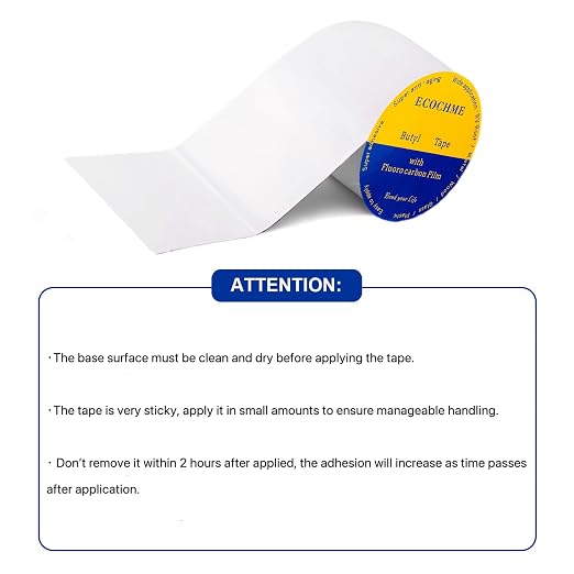RV Sealant Tape, 8in*16ft Waterproof Butyl Tape with Fluorocarbon Film,for RV Repair Stop Leaks for Roofing Gutter Window Glass Boat Truck Camper and Pipe Sealing