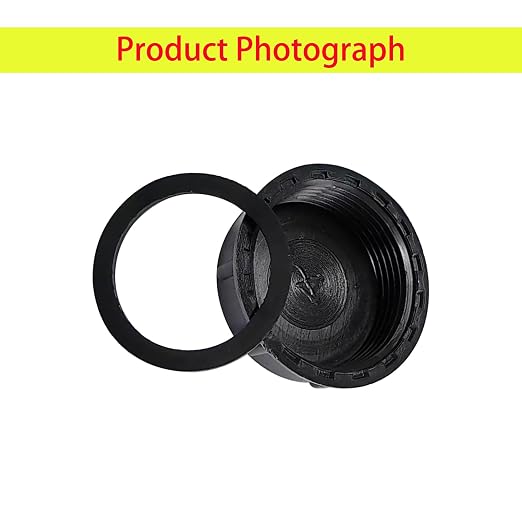 Qrity 2 Pack PVC Pipe End Cap Waste Processor Blanking Caps, Female Thread 39mm End Cap, Pipe Fitting Cap for Drain Pipe