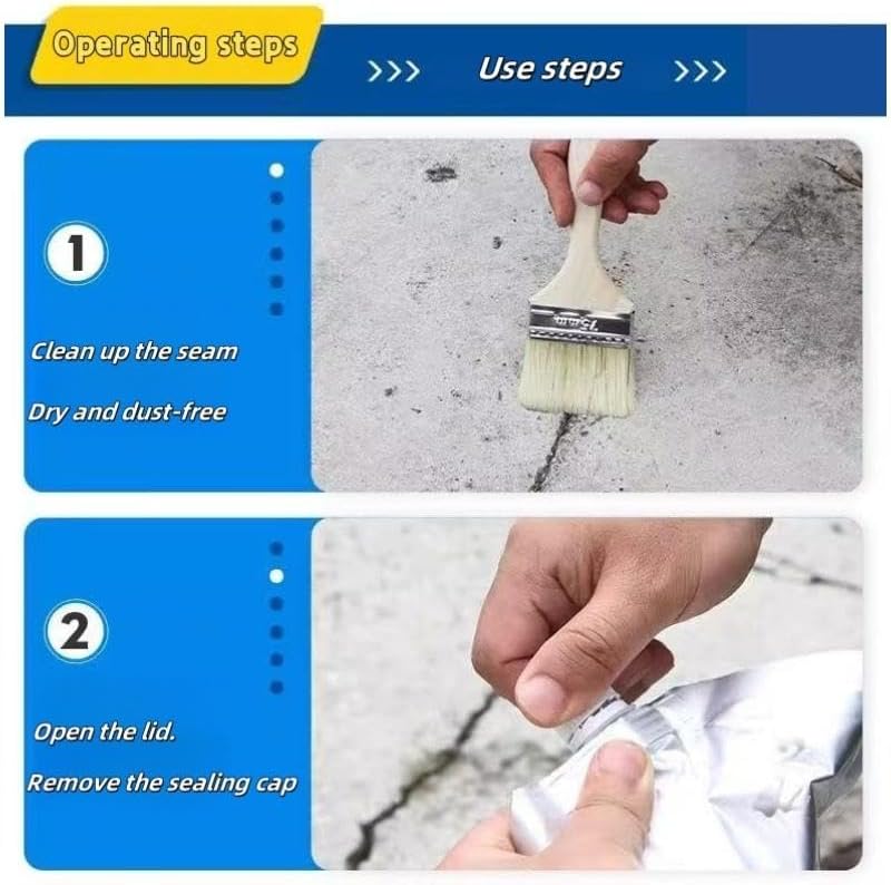 CAYRCCY 500ml Waterproof Crack Sealant, Instant Leak Repair Coating, High Elasticity Waterproof Seal for Concrete, Roof, Bathroom, Kitchen, Exterior & Interior Use, Durable Weatherproof Sealant