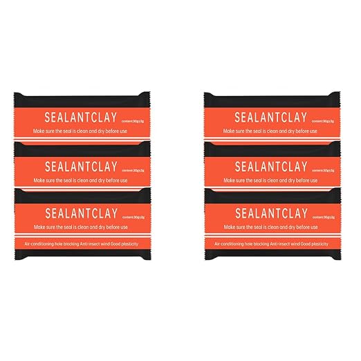 6-Pack Waterproof Duct Seal Putty, Quick Wall Hole Repair Sealing Clay | for Air Conditioning, Drainage Pipes & Electrical Conduits, Indoor & Outdoor Use, Easy to Apply Crack Filler