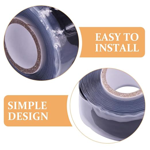 SOLUSTRE 1roll Self- Silicone Tape Adhesive Seal for Electrical Wire Wrapping Automotive Household Use