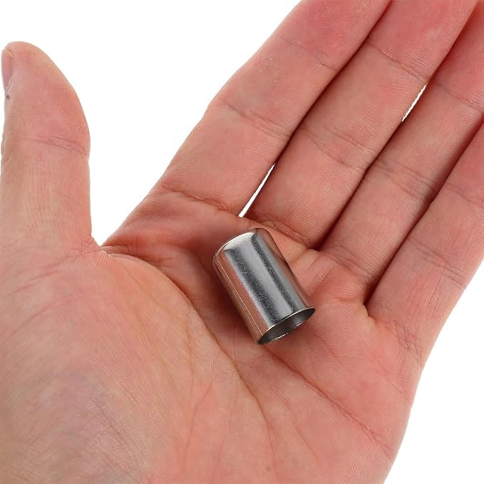 Mobestech 100Pcs Hydraulic Hose Fitting Ferrules Stainless Steel High Pressure Hose Sleeve Crimp Sleeves Pipe Couplings for Industrial and Household Repair