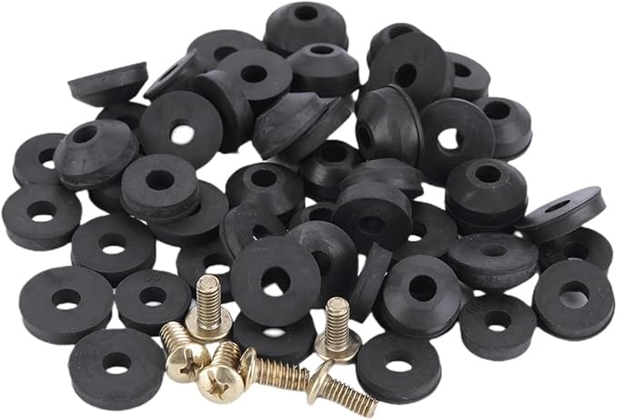 58Pcs Bathtub Faucet Repair Set Flat and Beveled Faucet Washers Repair Kit Rubber O-Ring for Kitchen Tap Or Bathroom Sink Leak