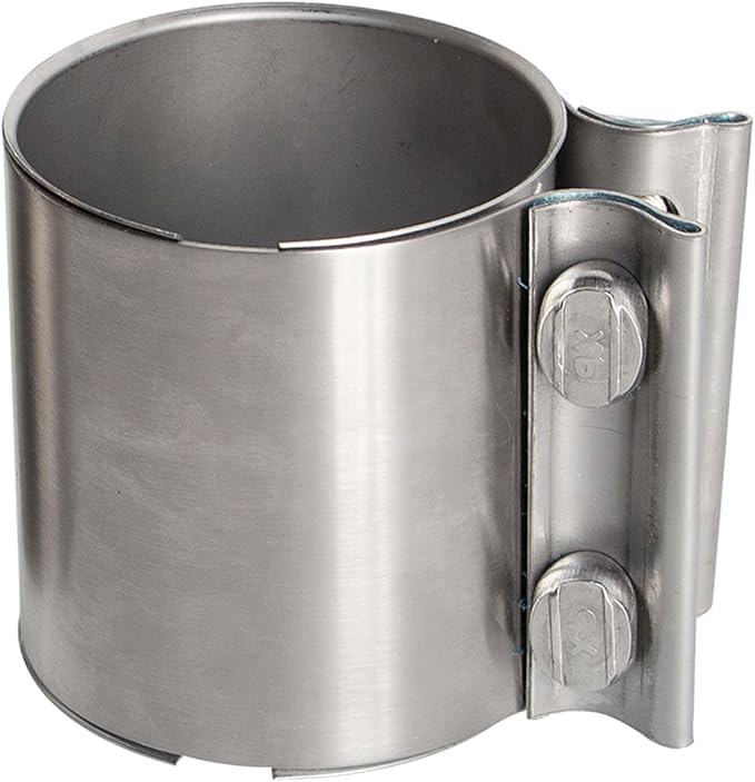 2.5 Inch Butt Joint Exhaust Clamp Band Clamp | 304 Stainless Steel Sleeve Coupler