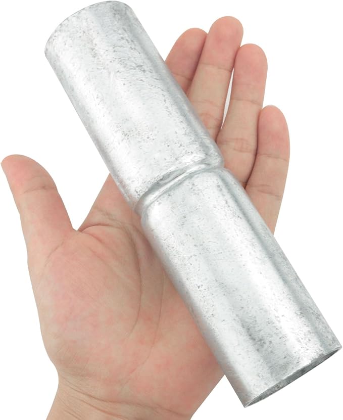 2PCS 1-3/8'' x 6'' Top Rail Sleeve Chain Link Fence Top Rail Sleeve Top Rail Sleeve Galvanized Steel Chain Link Fence Top Rail Sleeve for Rail/Pipe