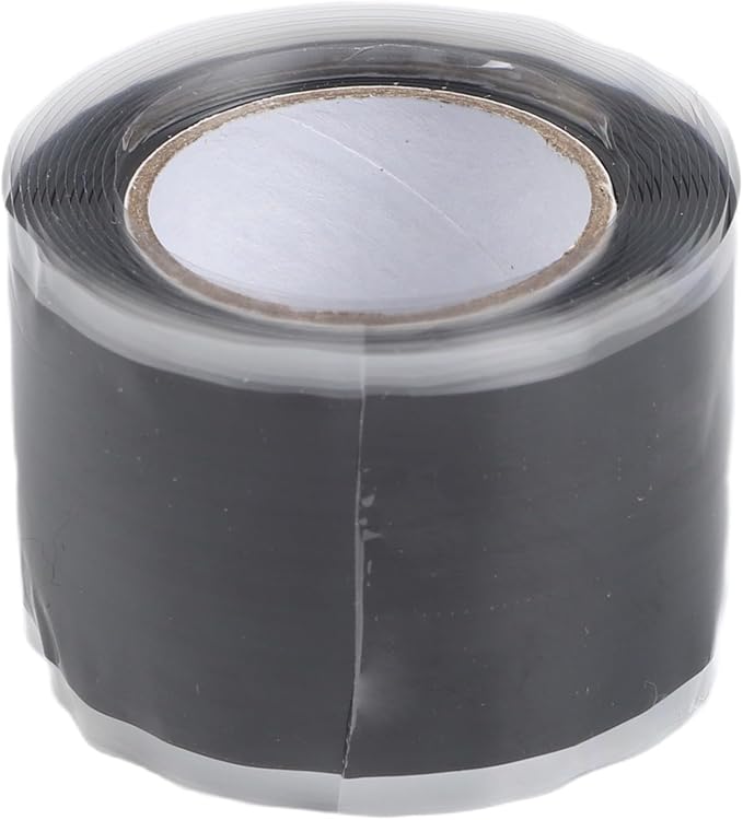 Self-Fusing Silicone Tape for Pipe Repair, 1.5M x 2.5cm Waterproof Sealant for Plumbers and Electricians, Fixes Leaks in Hoses Cables and Electrical Connections Without, Black(green)