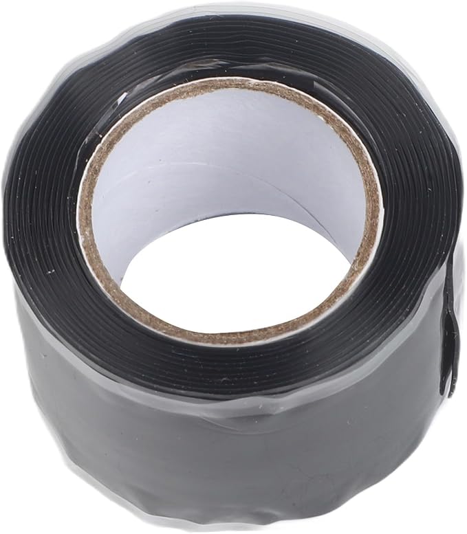 Self-Fusing Silicone Tape for Pipe Repair, 1.5M x 2.5cm Waterproof Sealant for Plumbers and Electricians, Fixes Leaks in Hoses Cables and Electrical Connections Without, Black(green)