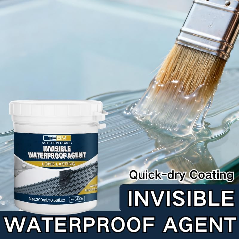 Transparent Waterproof Sealant Coating Invisible Waterproof Agent, 100G Waterproofing Adhesive for Roofs, Walls, Bathroom, Shower, Wood, Indoor & Outdoor Water Proof Clear Paint Sealer