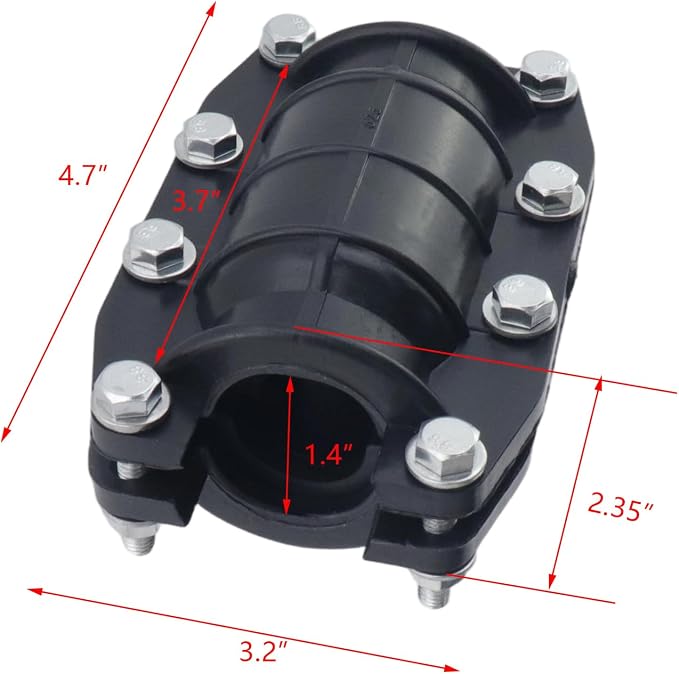 Coshar Water Pipe Repair Clamp 1-1/4 Inch Pipe Repair Kit for Pipes 32mm OD | Water Pipe Leak Repair Clamp, PE Pipes Leak Sealer for Pipes And Plumbing,Leak Stopper with Anti-Impact