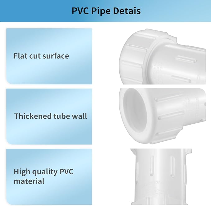 LESSO 1-1/2" PVC Compression Coupling Fittings, 2PCS, NFS White | Pipe Connection, IPS Coupling, Compression Fitting, Quick Connecting Piping and Repairs